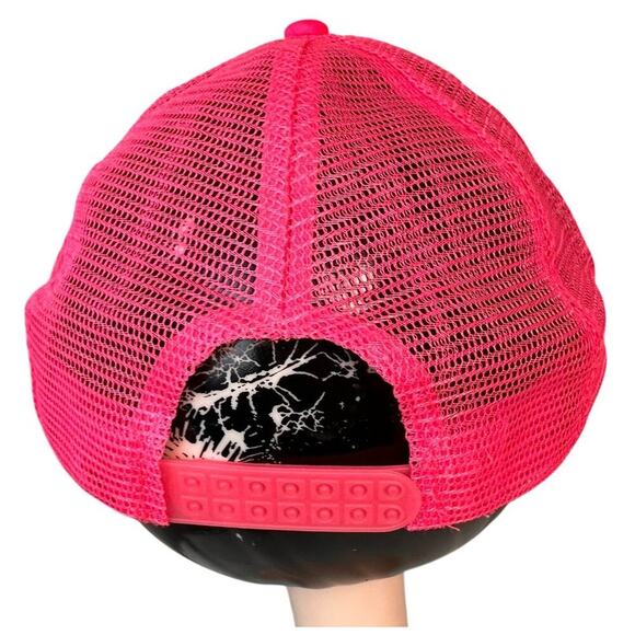 Aloha Beach Hat Mesh Trucker Snapback Cap HI Women Bright Pink Barbiecore Pool‎ - Picture 2 of 12